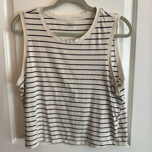 Black and White Striped Tank Top